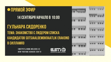 Знакомство с лидером списка кандидатов Sotsiaaldemokraatlik Erakond в Силламяэ Гульнарой Сидоренко